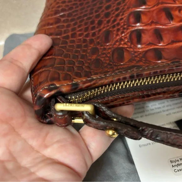 Brahmin Mini Pecan Melbourne Crocodile Handbag - Picture 8 of 16